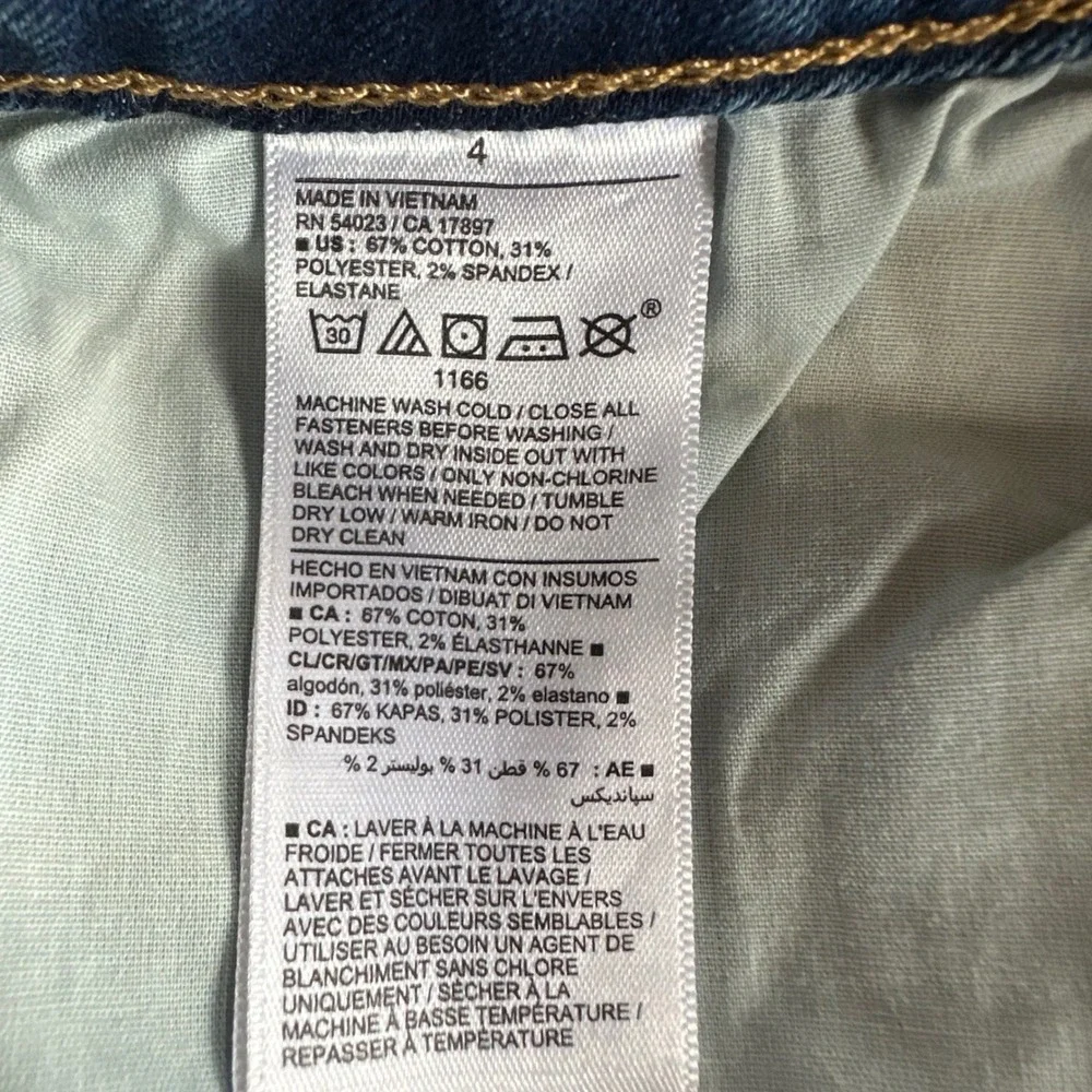 Old Navy Jeans Pants Mid Rise Kicker Boot Cut Blue Wash Denim Casual Size 4 - Picture 8 of 9